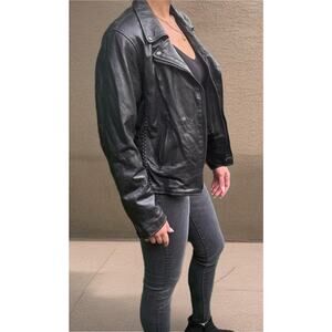 Hudson Leather Jacket Vintage Liner Biker Goth Size XL Women’s Punk Motorcycle
